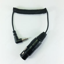 Load image into Gallery viewer, KA600i Short coiled mic cable XLR3F to 3.5mm iPad jack for Sennheiser MKE600
