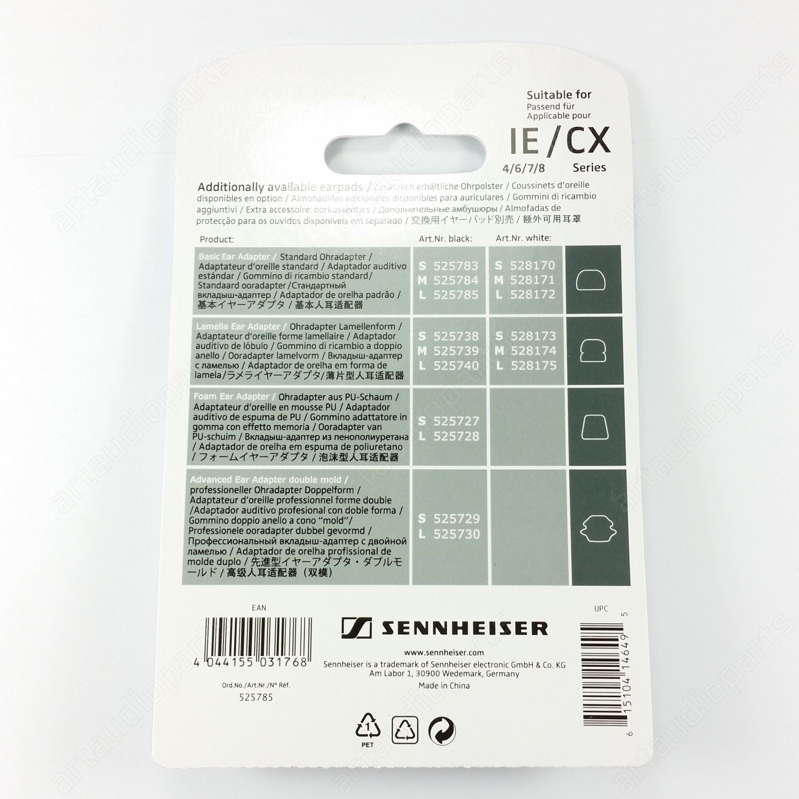 Ear tips large-black for Sennheiser CX150 CX160 CX175 IE-4-6-7-8 CX213 CX250