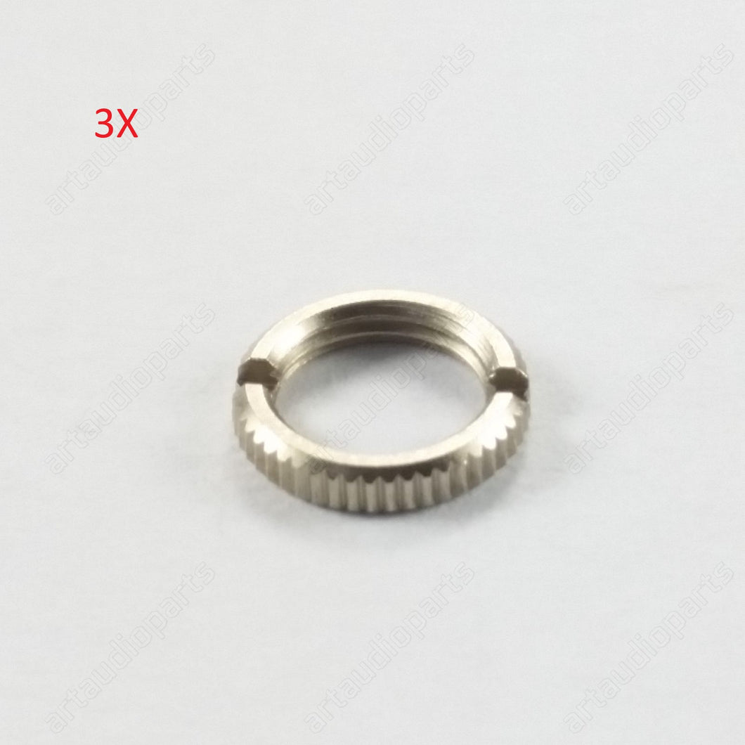 3X Slotted ring nut for audio socket on for Sennheiser SK 100 300 500 G1 G2 G3 G4