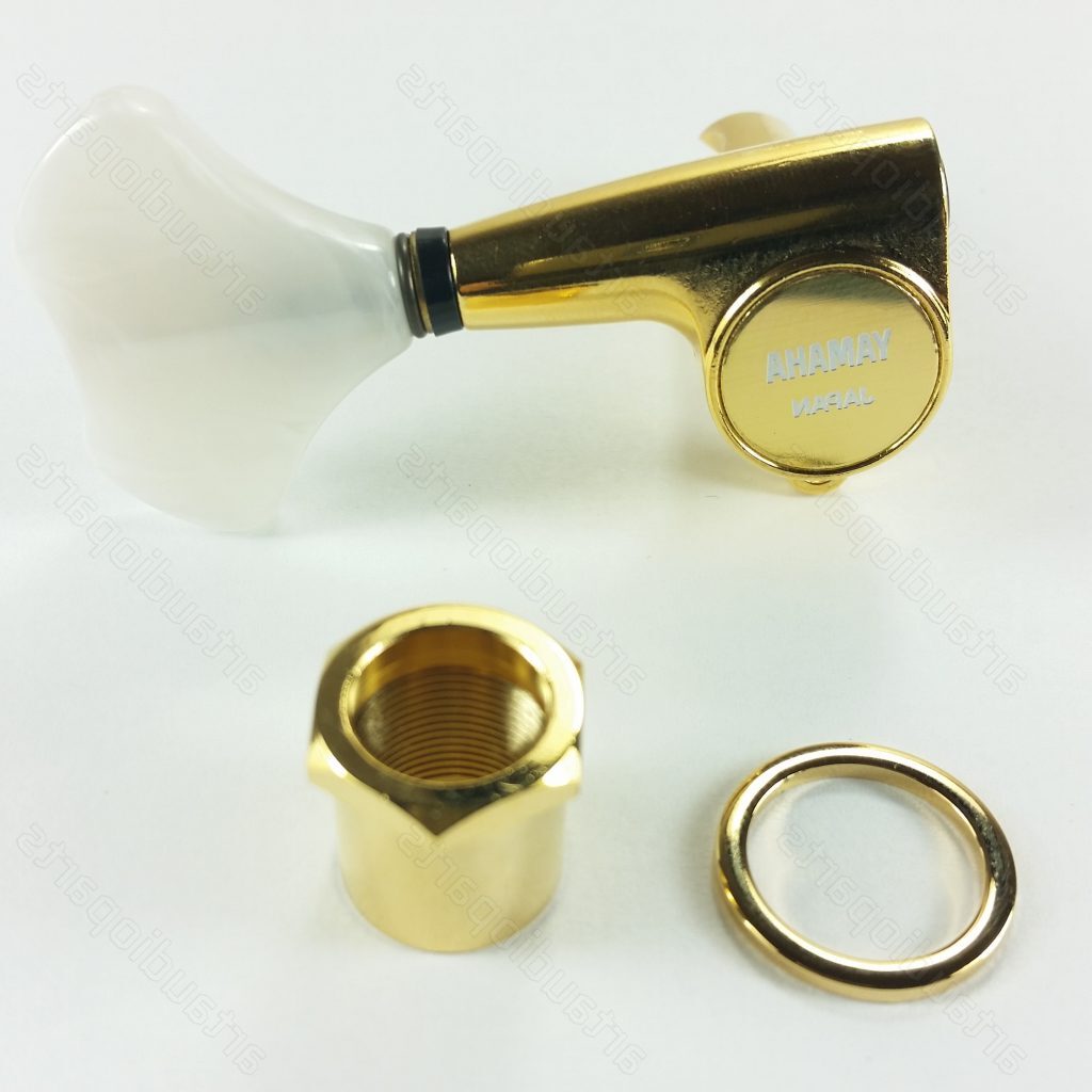 Gold bass tuning peg with white knob for Yamaha TRB-JP2 BB-NE2