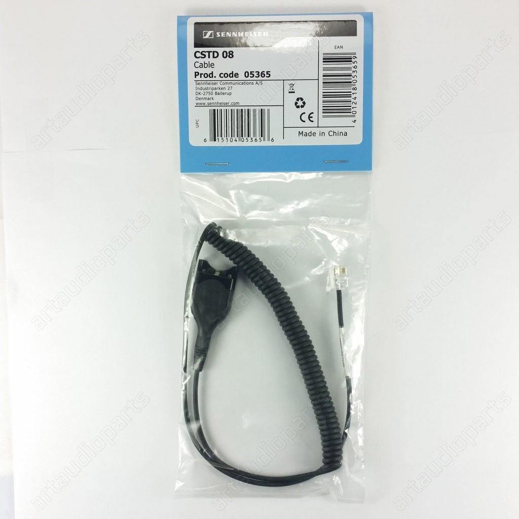 005365 Sennheiser CSDT 08 easy disconnect coiled headset cable RJ-9 plug - ArtAudioParts