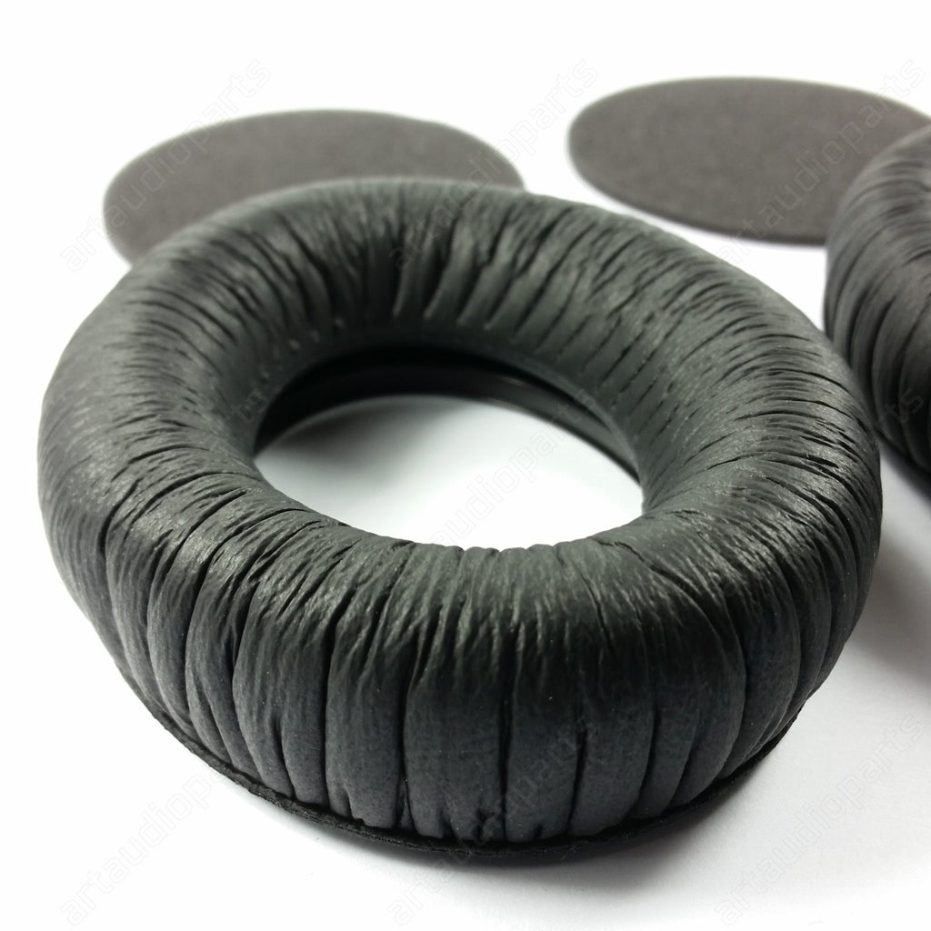 Schwarze Kunstleder-Ohrpolster mit Schaumstoffscheibe (1 Paar) für Sennheiser HD-535 HD-525