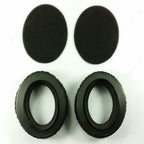 Schwarze Kunstleder-Ohrpolster mit Schaumstoffscheibe (1 Paar) für Sennheiser HD-535 HD-525