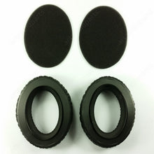 Load image into Gallery viewer, Black leatherette Earpads with foam disc (1 pair) for Sennheiser HD-535 HD-525
