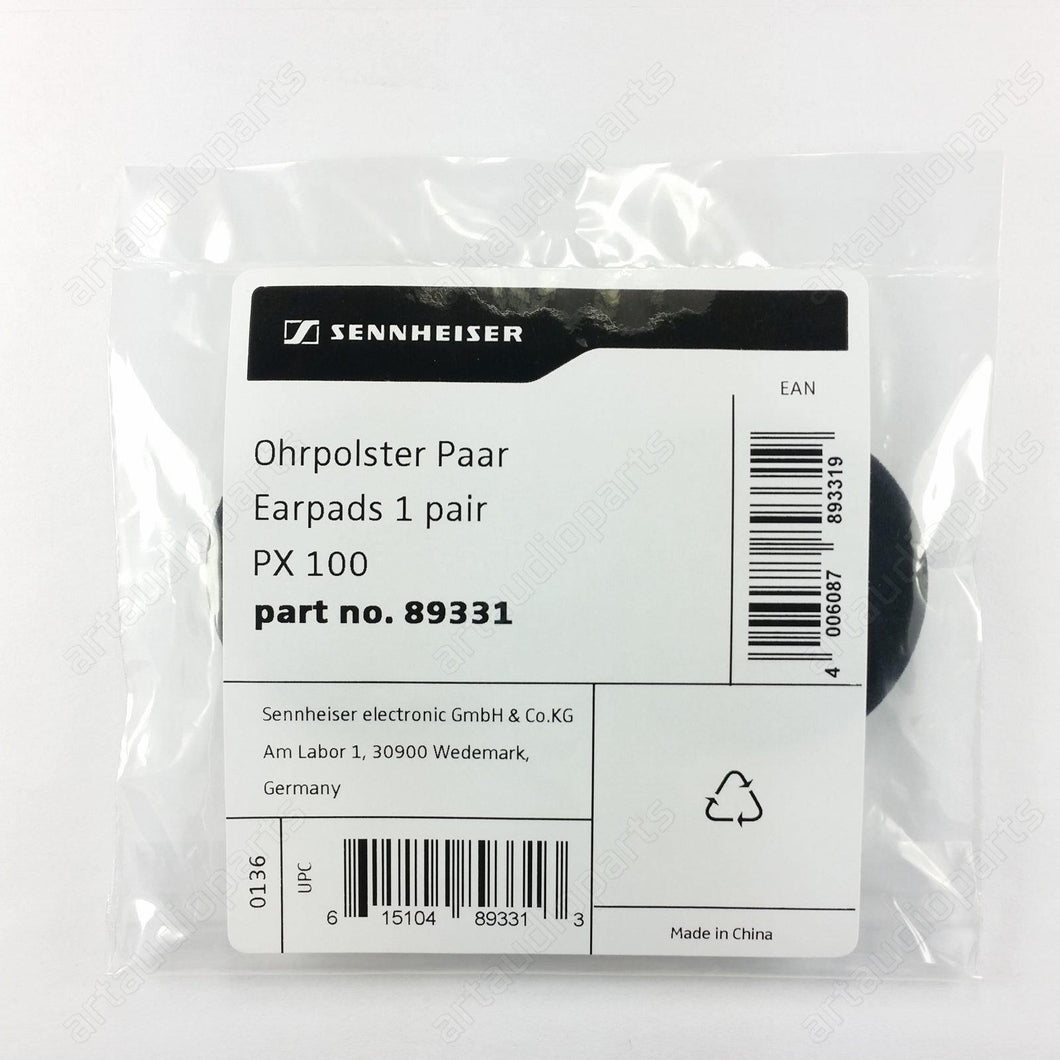 089331 Black Foam Ear Pads For Sennheiser HD50 MS100 MS80 PMX100 PX100 PX80 - ArtAudioParts