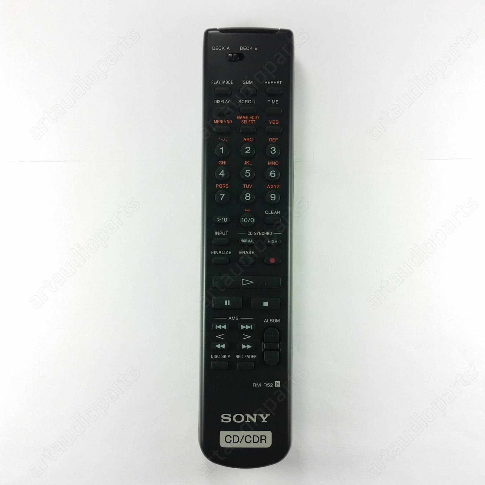 147790111 Remote Control RM-R52 for Sony CD Recorder/Player RCD-W100 - ArtAudioParts