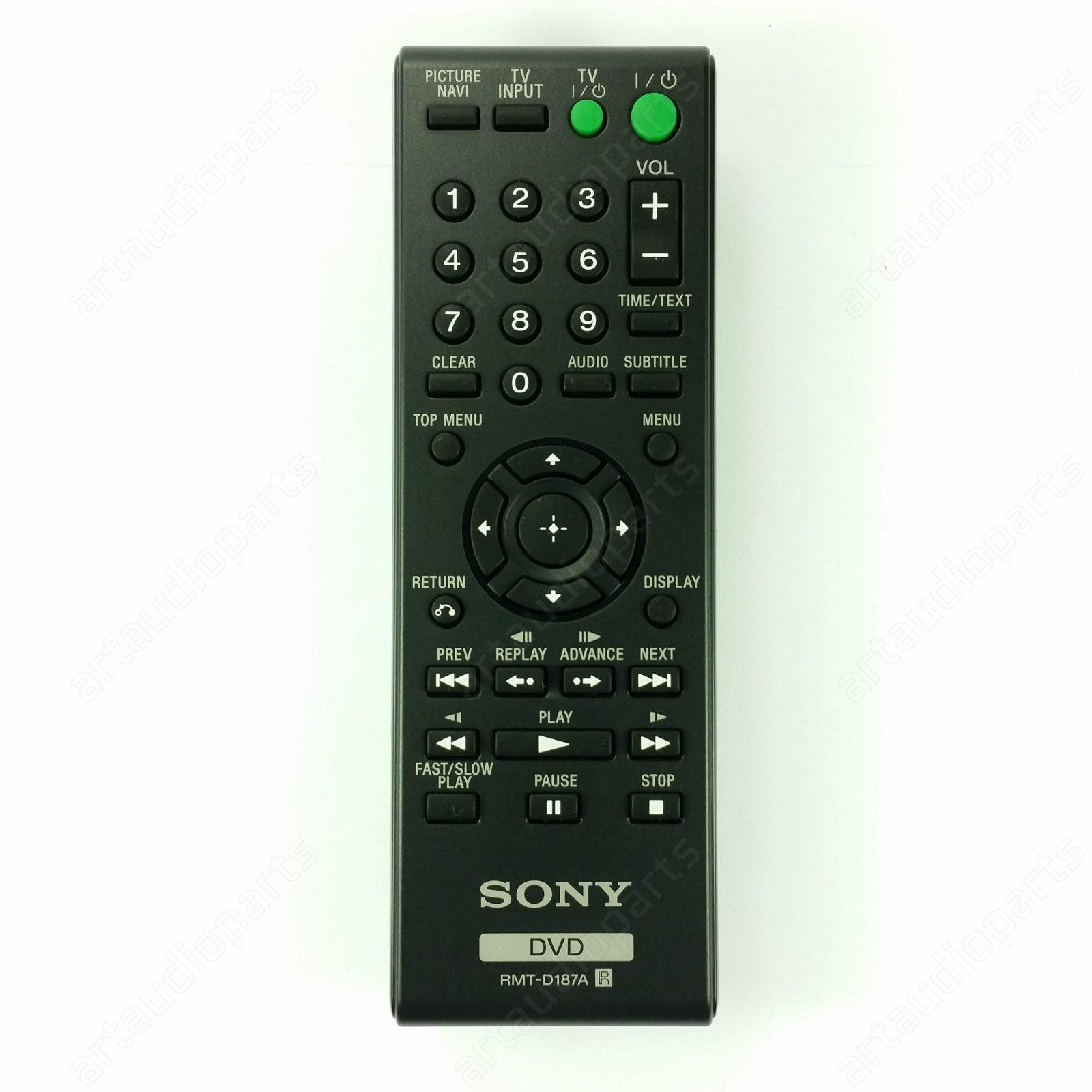 Remote Control RMT-D187A for Sony DVP-CX777ES DVP-NS611H DVP-NS611HP DVP-NS710 - ArtAudioParts