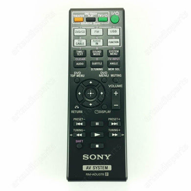 Remote Control RM-ADU078 for Sony DAV-DZ170 DAV-DZ175 DAV-TZ230 DAV-TZ630 - ArtAudioParts