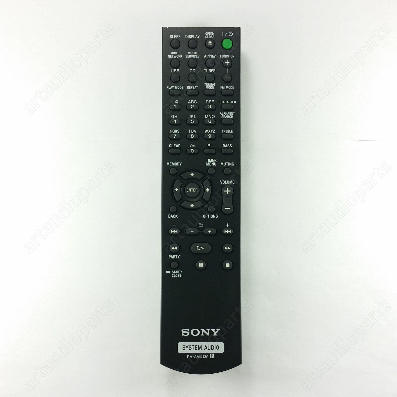 Remote Control RM-AMU139 for Sony Audio System CMT-G2BNIP CMT-G2NIP HCD-G2BNiP HCD-G2NiP - ArtAudioParts