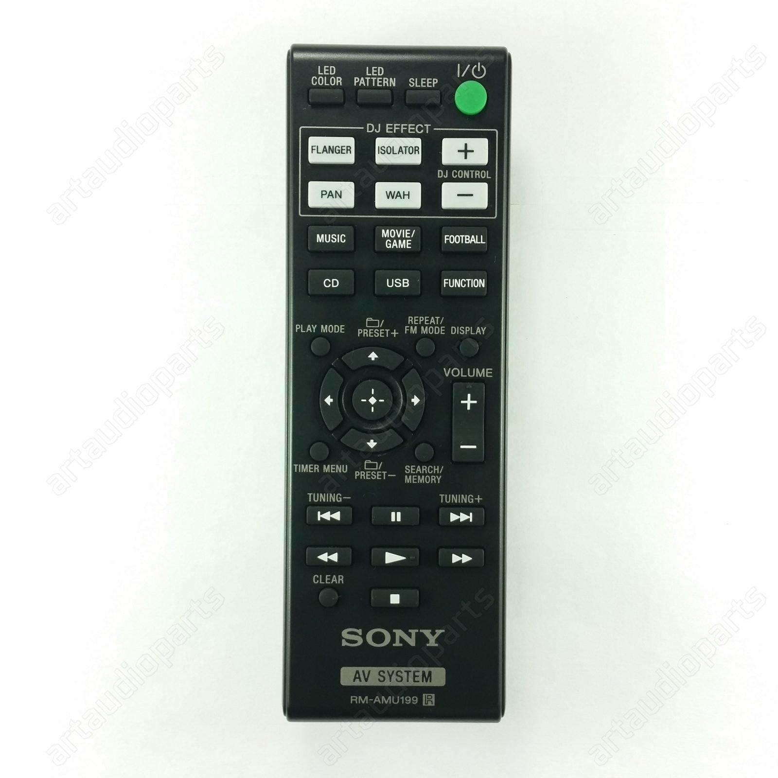 Remote Control RM-AMU199 for Sony HCD-GPX555 HCD-GPX888 HCD-SHAKE33 HCD-SHAKE55 - ArtAudioParts