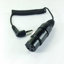 Load image into Gallery viewer, KA600i Short coiled mic cable XLR3F to 3.5mm iPad jack for Sennheiser MKE600 - ArtAudioParts
