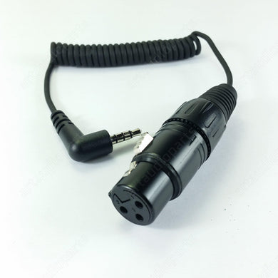 KA600i Short coiled mic cable XLR3F to 3.5mm iPad jack for Sennheiser MKE600 - ArtAudioParts