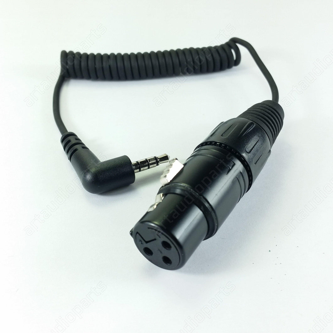 KA600i Short coiled mic cable XLR3F to 3.5mm iPad jack for Sennheiser MKE600 - ArtAudioParts
