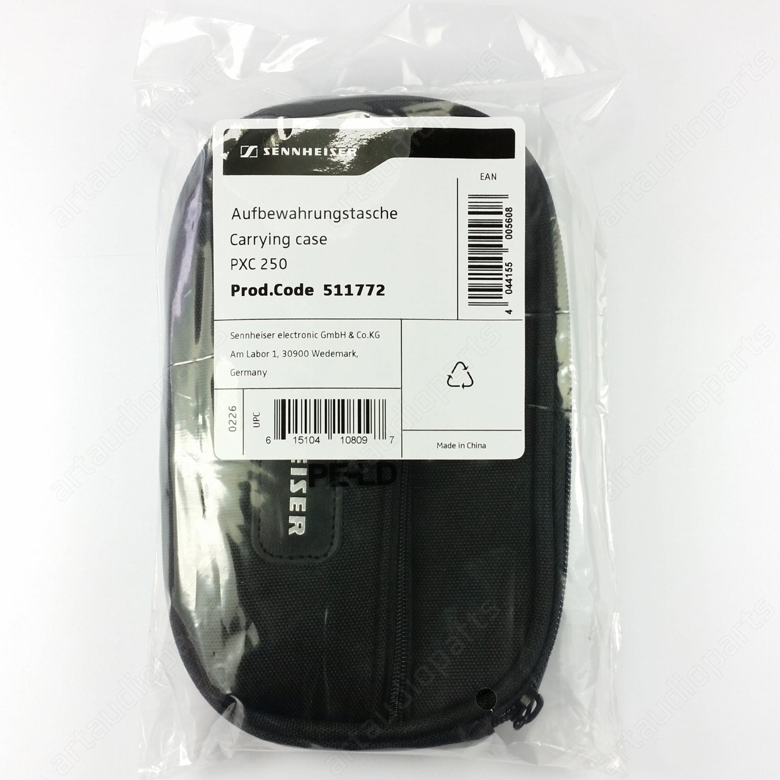 Μαύρη θήκη μεταφοράς με φερμουάρ για Sennheiser MM400 MM450 PX210BT PCX250 PCX270