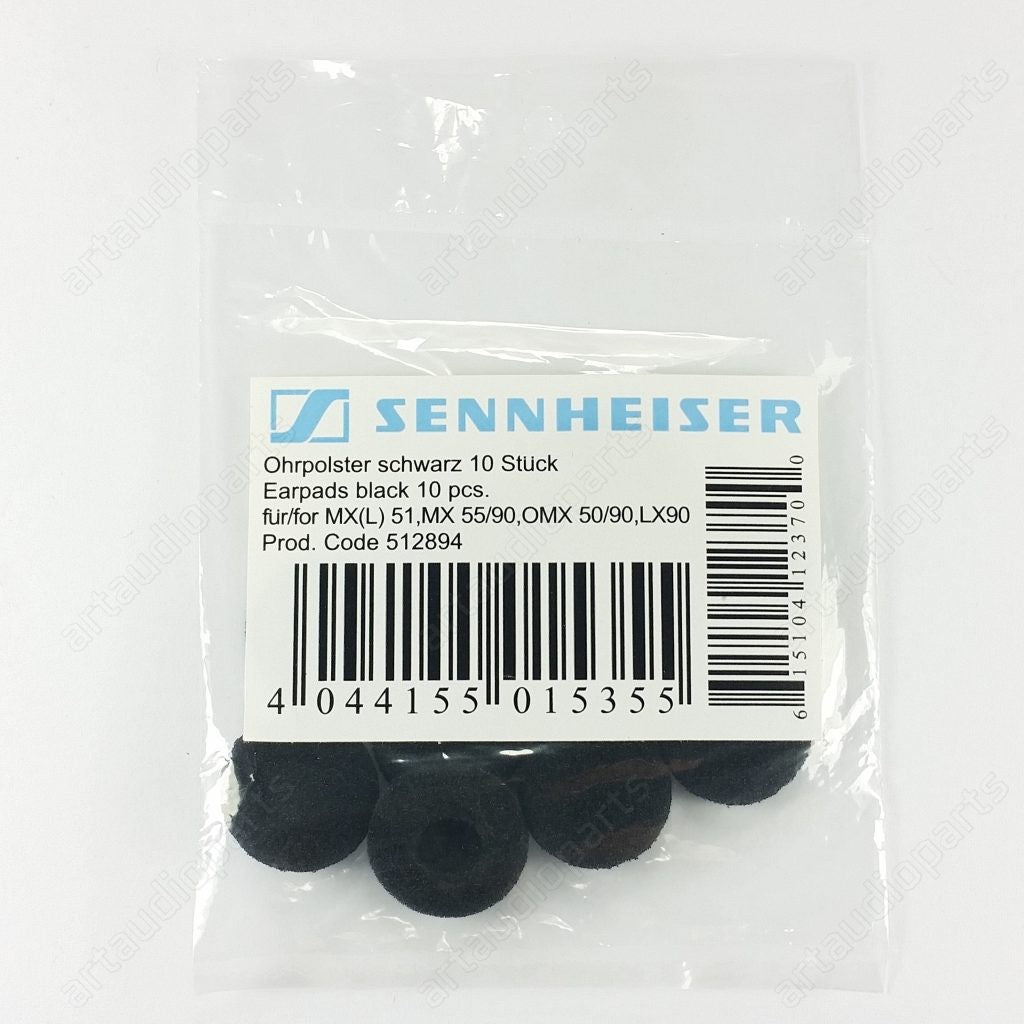 Black foam Ear Pads (5 pairs) for Sennheiser MX50 MX270 MX585 MX680 MX880