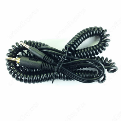 Coiled Cable with 3.5mm to 3.5mm stereo jack plug (3m) for Sennheiser HD215 - ArtAudioParts