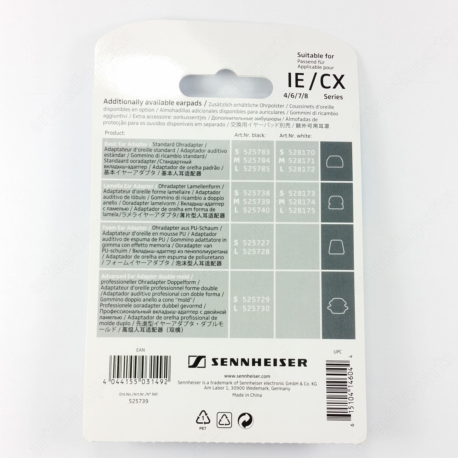 Black lamella Eartips 5pairs-medium for Sennheiser IE6 IE7 IE8 IE8I IE60 IE80