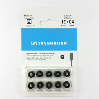Black lamella Eartips 5pairs-medium for Sennheiser IE6 IE7 IE8 IE8I IE60 IE80 - ArtAudioParts
