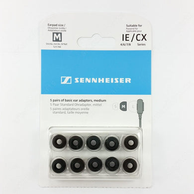 Ear tips cushions medium-black for Sennheiser CX-150-160-175-215-280-300-400-475 - ArtAudioParts