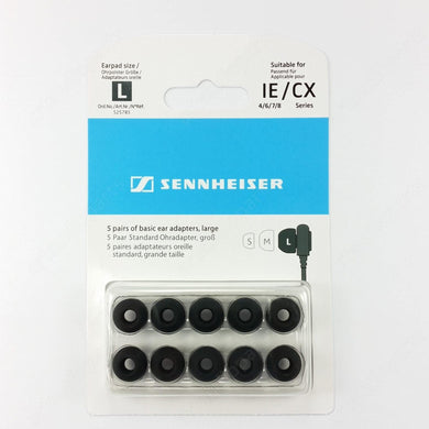 Ear tips large-black for Sennheiser CX150 CX160 CX175 CX200StreetII CX213 CX250 - ArtAudioParts