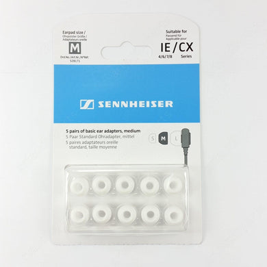 528171 Ear tips (5 pairs) medium-white for Sennheiser IE6 IE7 IE8 IE8i IE60 IE80 - ArtAudioParts