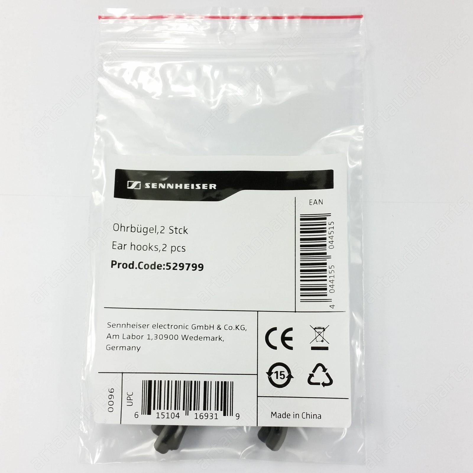 529799 Ear hooks in black for Sennheiser IE-6 IE-7 IE-8 IE-8i IE