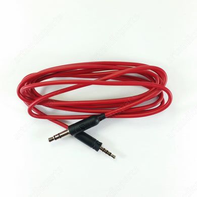 Red audio cable with 3.5mm jack plug for Sennheiser headphones Momentum On Ear - ArtAudioParts