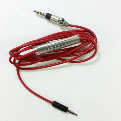 Red Audio Cable with mic & controls (3.5mm jack plug) for Sennheiser Momentum - ArtAudioParts