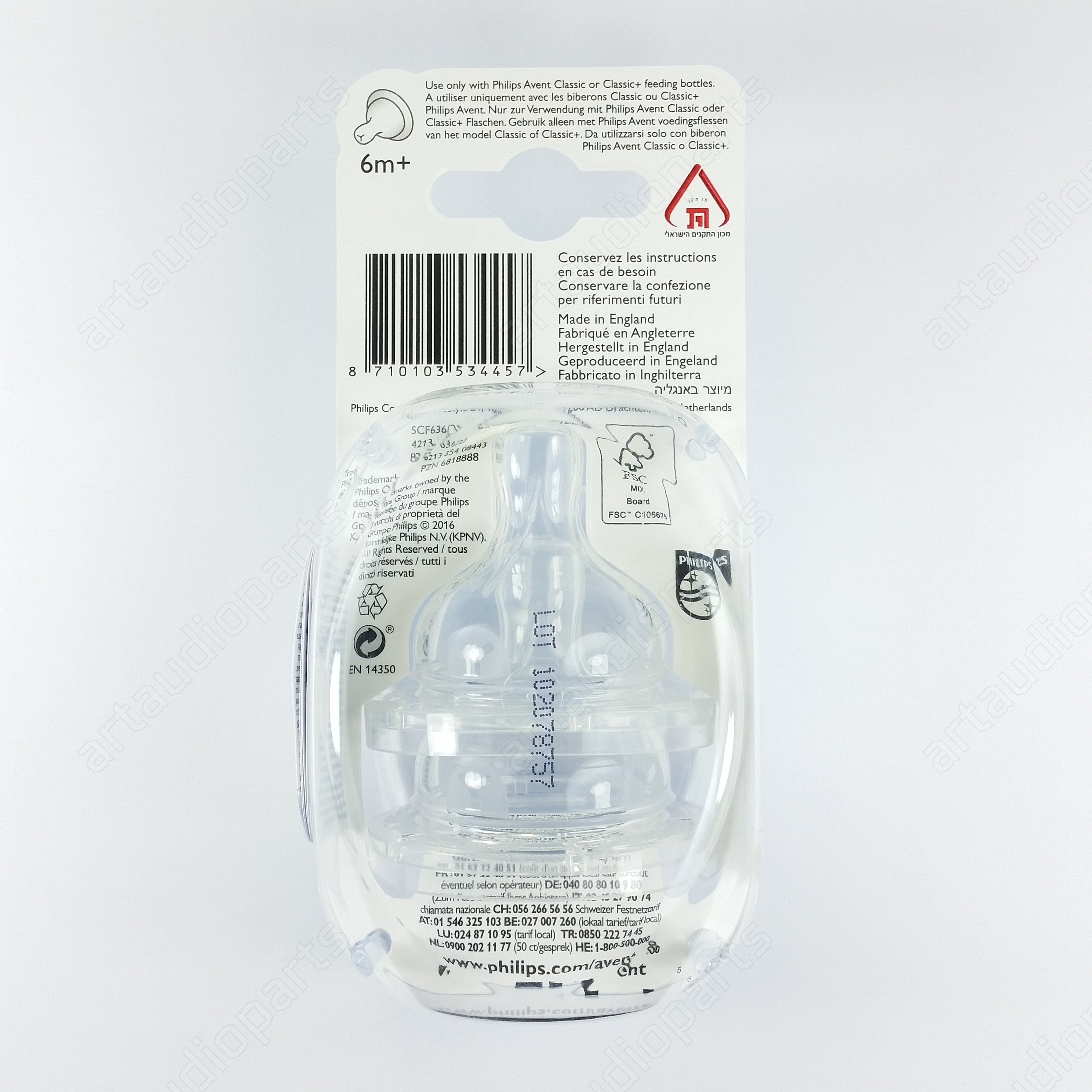 2x Bottle Teat Nipple-thick feed flow SCF636 for PHILIPS Avent