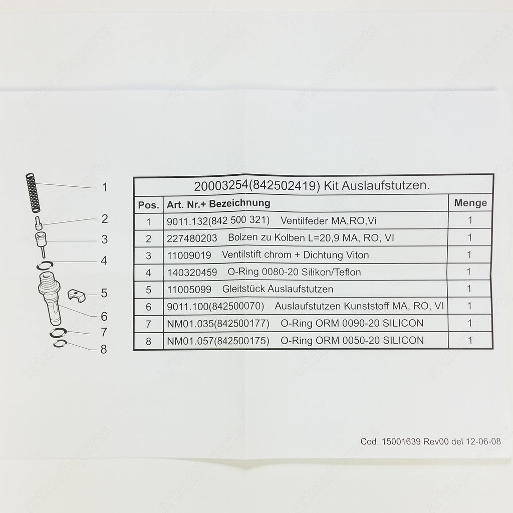 Kit de soupape de tuyau d'échappement pour chaudière Saeco Royal Incanto Vienna Philips Gaggia