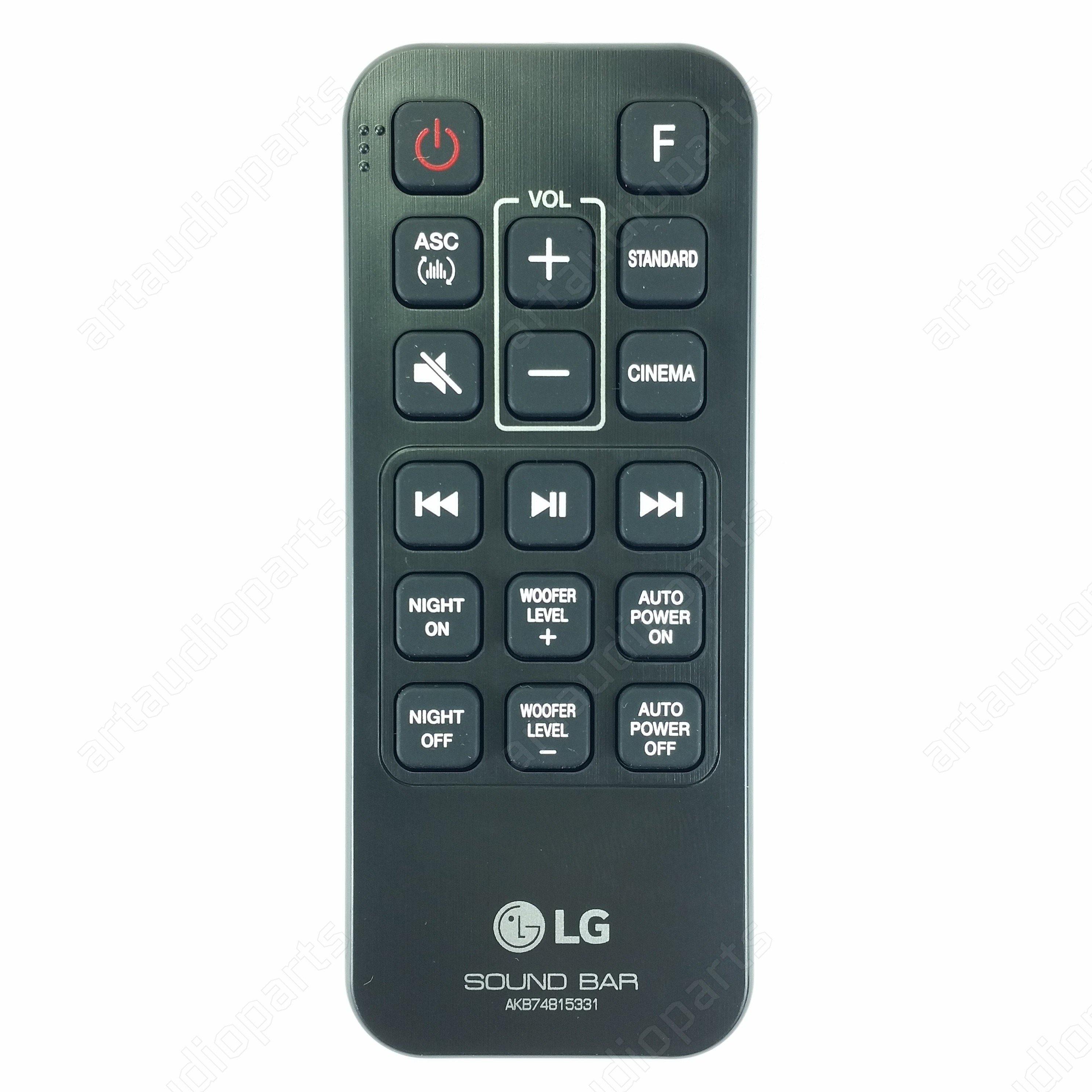 Sound Bar System Remote Control for LG SH4 SH4D SHC4 SJ3 SJ4 SPH5B-W - ArtAudioParts