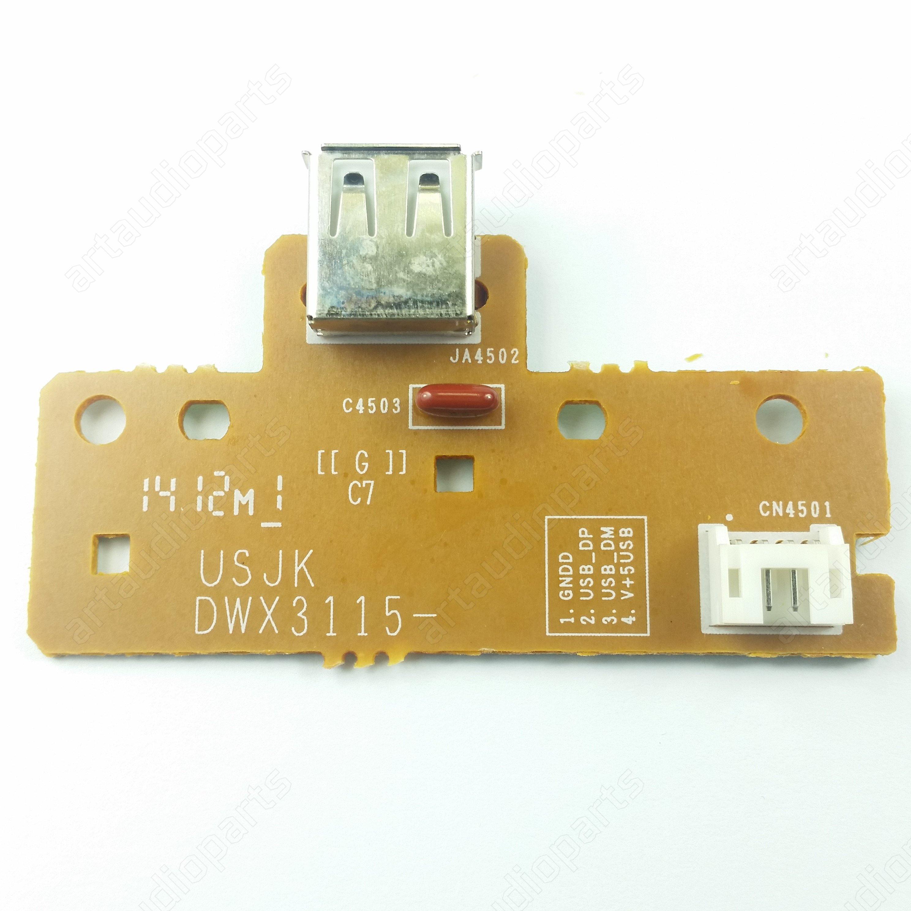 USJK Assy With USB connector plug Pcb For Pioneer DJM-350 - ArtAudioParts