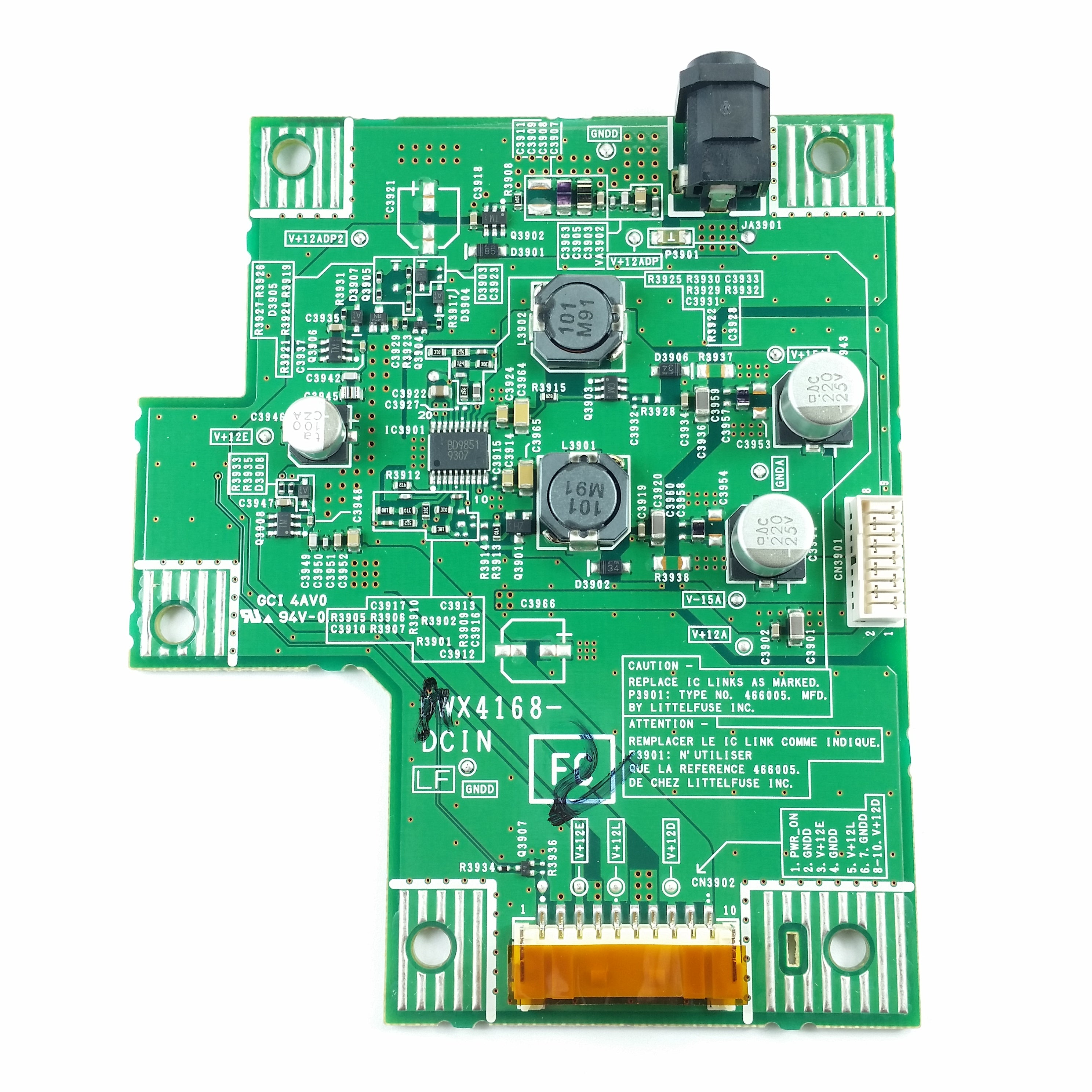 DWX4168 DC-Stromanschlussbuchse Leiterplatte PCB für Pioneer XDJ-RR