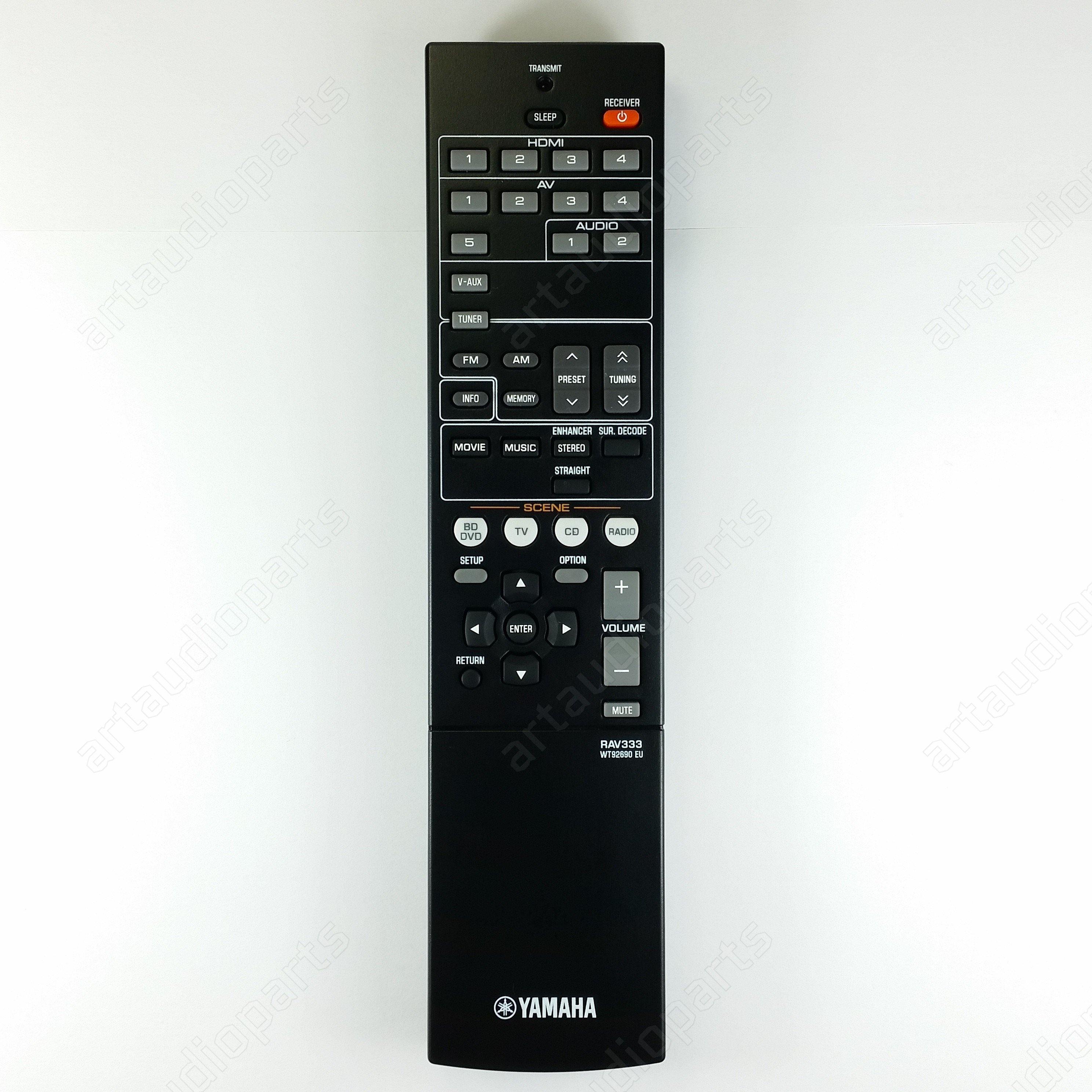Remote control RAV333 for Yamaha RX-V367 HTR-3063 - ArtAudioParts