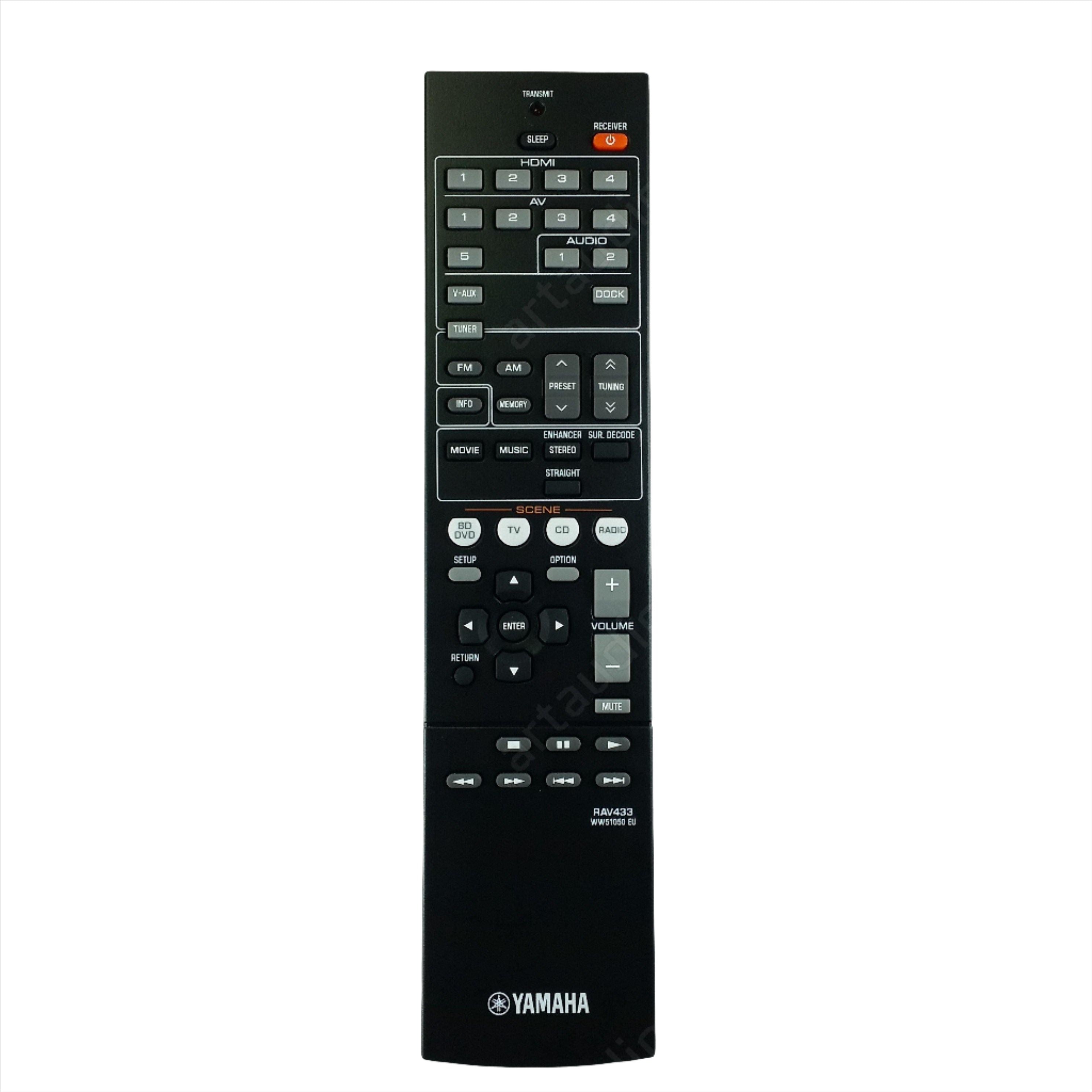 Remote control RAV433 for Yamaha RX-V371 HTR-3064 receiver - ArtAudioParts