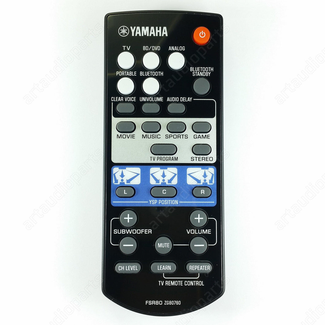 ZG80760 Remote control FSR80 for Yamaha YSP-1400 - ArtAudioParts