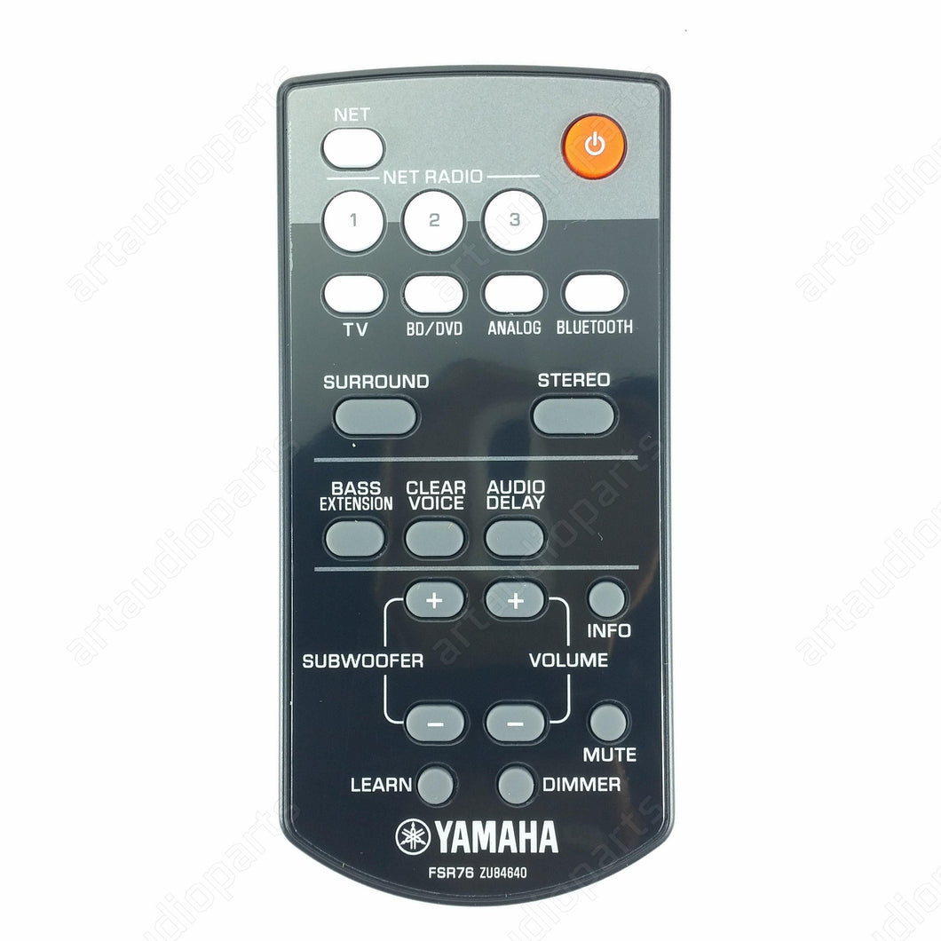 ZU84640 Remote control FSR76 for Yamaha sound bar surround system YAS-306 - ArtAudioParts