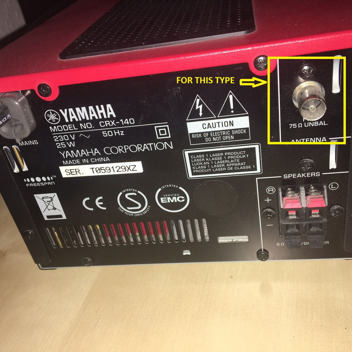 Antenne filaire FM Yamaha - i-lap.com