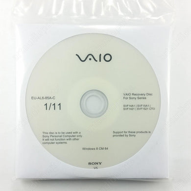 Recovery DVD 8CM64 UK LP for Sony SVF-1421A4E SVF-1421B4E SVF1421-C5E - ArtAudioParts