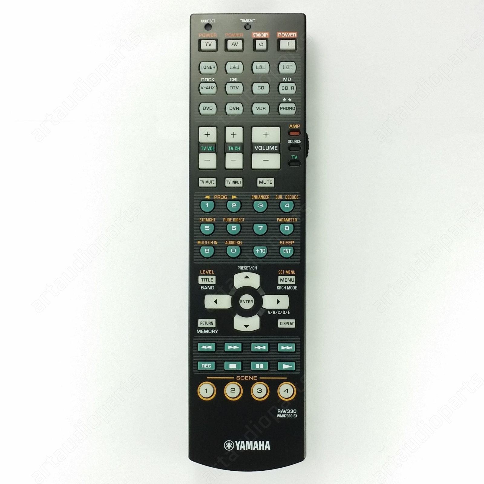 WM87390 Remote Control RAV330 for Yamaha RX-V663 RX-V863/RX-V863BL/HTR-6180 - ArtAudioParts